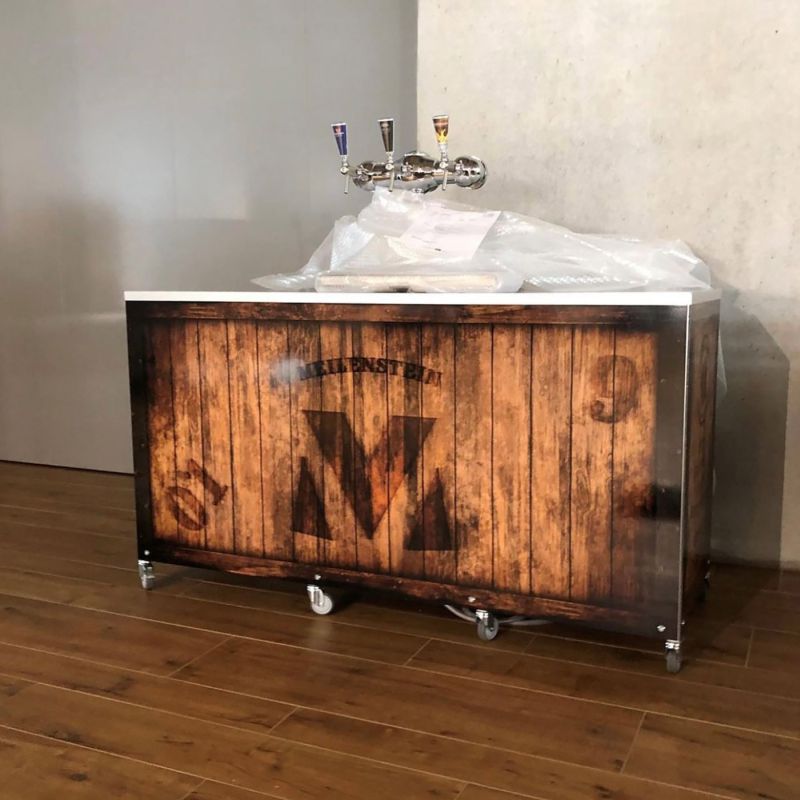 biertheke foliert mit einem digitaldruck biertheke foliert mit einem digitaldruck