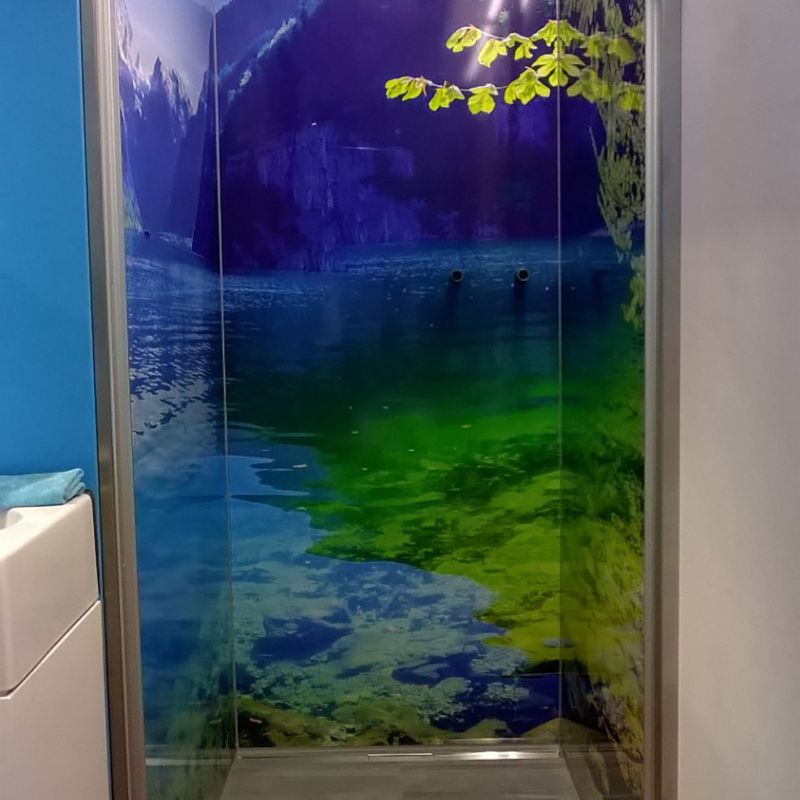 dusche mit einem foto foliert dusche mit einem foto foliert