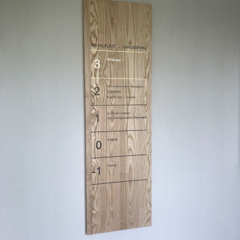 stockwerkbeschriftung mit geschnittenen schriften auf holzuntergrund stockwerkbeschriftung mit geschnittenen schriften auf holzuntergrund